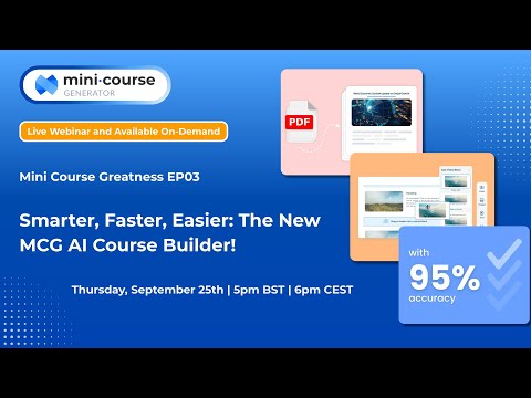 Webinar! Smarter, Faster, Easier: The New MCG AI Course Builder!