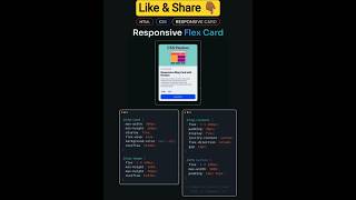 🎫 Responsive Flex Card #css #javascript #html #js #webdevelopment #coding #tips #coding #animation