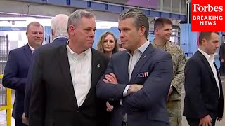 Pete Hegseth Meets With Lockheed Martin Executives And Workers In Fort Worth, Texas Plant