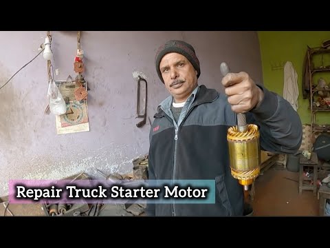 Rewinding Technique of Truck Starter Motor Armature | Amazing Skill | Hand Made technique | Repair