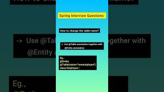 Spring Interview Questions  - What is the use of @Entity annotation? #springboottutorialbyshristi