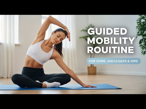 Guided mobility routine for spine, shoulders and hips