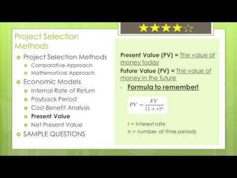 PMP® Certification (Math Prep in Detail): Present Value
