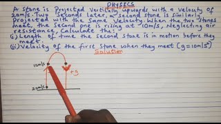 Worked Example involving equations of linear motion