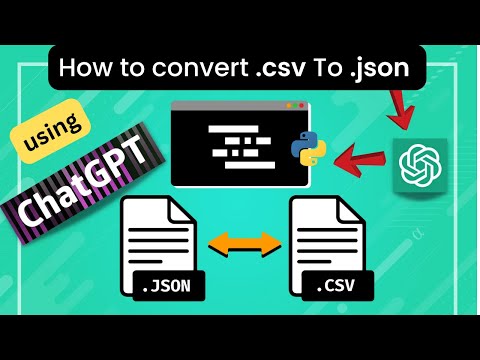 CSV To JSON converter using ChatGPT  #openai #chatgpt #csvtojson