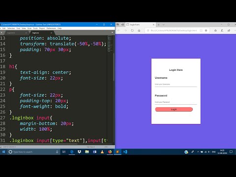Make a Awesome Login Form Using Only HTML & CSS