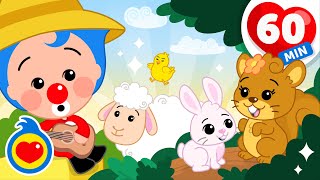1, 2, 3, Animalitos! 🐶🐢 Y Más Canciones Infantiles de Animalitos (60 Min) | Plim Plim