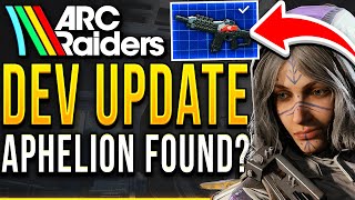 ARC Raiders NEW DEV Update! APHELION CONFIRMED! New Stella Montis Stats!