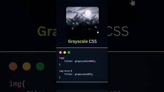 Learn Grayscale CSS #coding #webdevelopment 🚀
