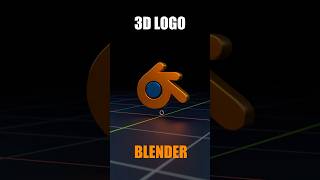 Convert your 2D Designs into 3D Logo in Blender - 30 Seconds #blender3dive #blender #logo #3d
