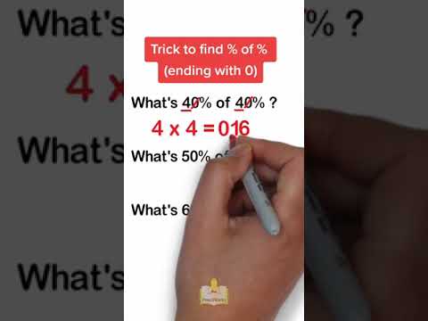 Trick to find percentage of percentage 📖✏️ #tutorial #learn #math #mathtrick #mathhack #shorts
