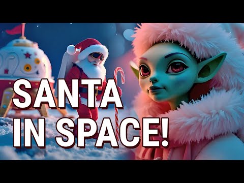 Santa Brings Christmas to another Planet | RetroWave Holiday Adventure