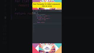 Rest Parameters: Simplify Your Function #js #javascript #webdevelopment #html5 #coding #programming