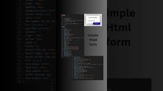 How To Make Simple Html and css form design#tutorials #htmltutorial #uidesign #uiux #website #shorts