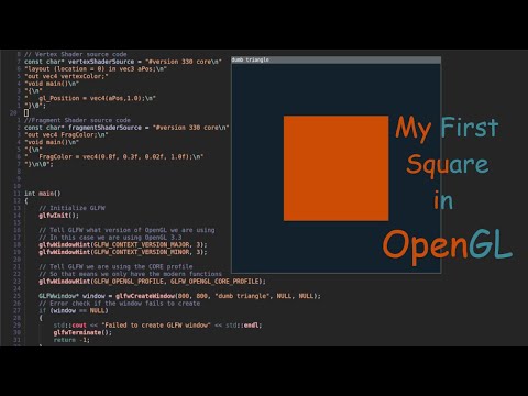 rendering square/rectangle using OpenGL | c++ | linux