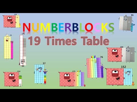 LEARN 19 TIMES TABLE - NUMBLY STUDY (with numberblocks) | MULTIPLICATION | LEARN TO COUNT