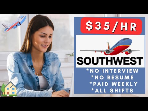 Southwest is Hiring 3 Remote Jobs! No Interview No Resume No Experience Work From Home Jobs 2024