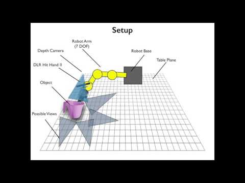 Active vision for dexterous grasping of novel objects