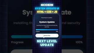 Creating a Futuristic System Update Screen in CSS ⚙️✨