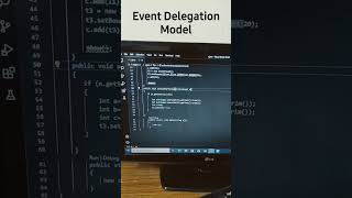 Program to Demnostrate Event delegation model.Such that two numbers are added #java #coding#college