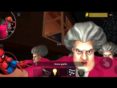 Playing Scary Teacher 3D as Spider Man Playing Against Miss T android iOS mod menu gameplay 3d game