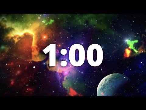 1 Minute Countdown Timer with Alarm and Deep Space Ambient Music | 🌠Deep Space Galaxy 🌠