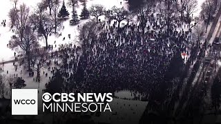 Demonstrators protest fatal ICE shooting of Renee Good in Minneapolis | Previously live