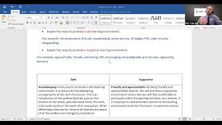 2.1 Explain ways to maintain a safe and supportive learning environment