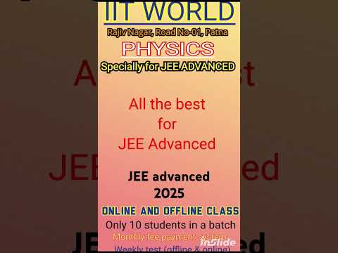 JEE advanced 2025 #physics #jeebatch #jeeadvancedphysics #bestjeecoaching #jee #iitjeephysics