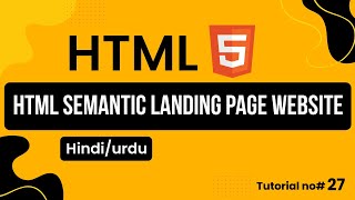 Build a Professional Landing Page Using Semantic HTML (No CSS) | Landing  Page Using HTML