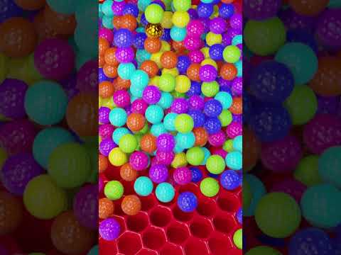 Dropping Golf Balls Into The Grid ⛳️ Satisfying 3d Animation #satisfying #animation #blender3d