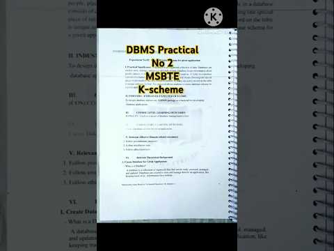 DMS Practical No 2 MSBTE K-scheme||#shortsfeed #msbte #viralvideo #youtubeshorts