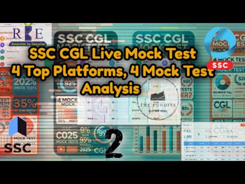 SSC CGL 2025 Live Mock| 4 Top Platforms| 4 Mock Tests 📊🚀