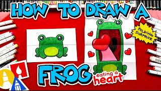 How To Draw A Frog Eating A Heart Folding Surprise