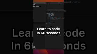 Learn to code in 60 seconds #software #programming #shorts