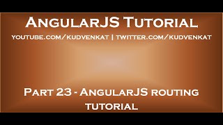 AngularJS routing tutorial
