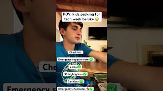 #techweek #musicaltheatre pov: kids packing for tech week
