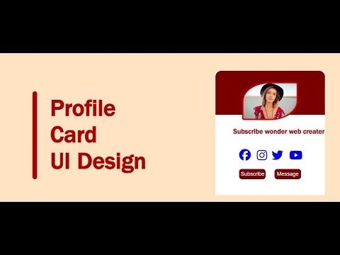 How to make profile card in html and css/profile card banane ka tarika in html and css.
