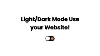 Light Dark Mode with JavaScript & HTML CSS use your Website | JavaScript Light/Dark @raselcoder