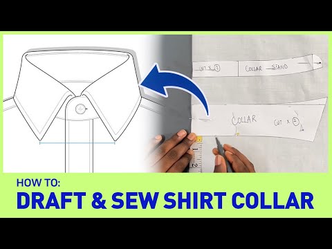 How To Draft And Sew a Shirt Collar | Beginner-friendly
