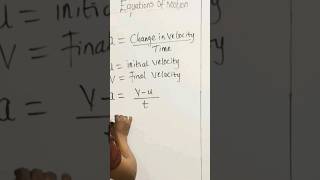 Equations of linear Motion #physics #youtubevideo #viral #youtubeshorts #excellentscholarsacademy