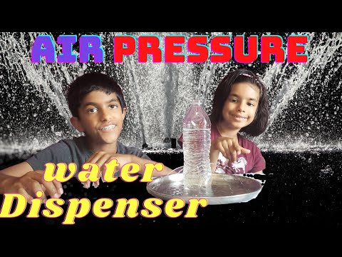 Air pressure water dispenser |How to make a balloon fountain| Easy science experiments |Science Wizz