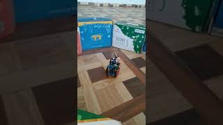 Ultra sonic sensor, sensing and avoiding obstacles and finding a way to come out of the labyrinth.