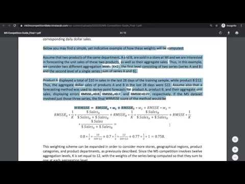 Machine Learning in Time Series Forecasting | Kaggle M5 Forecasting Competition Part2: Data & Metric