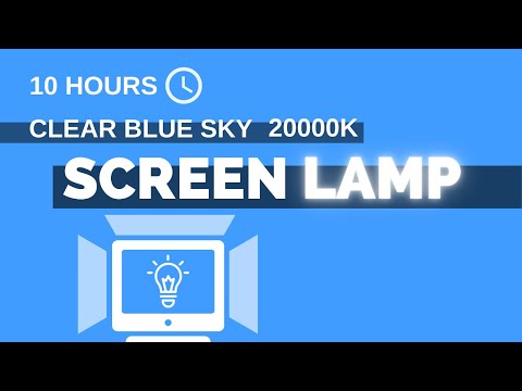 Clear Blue Sky screen lamp  - 10h - (16:9) - NO Sound - a simple screen for 10 hours [screen tools]