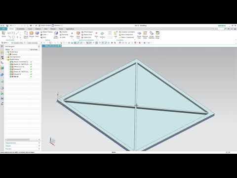 Simple Plate with Ribs tutorial on Siemens NX