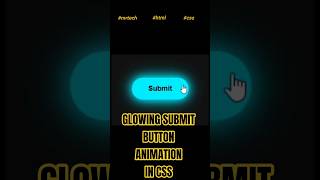 ✨How to Create an Animated Glowing Submit Button using HTML & CSS | No JavaScript ✨#coding #shorts