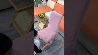 Easiest and most cost effective chair cover! #chaircover #homedecor #diningroom #soft #seat  #fo
