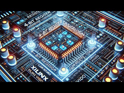 "✨ 4-Bit Register Design: Clear Features, Concepts & Verilog in Xilinx Vivado 🚀💻"Video no.6
