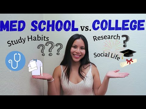 MED SCHOOL VS COLLEGE | How I Study & More